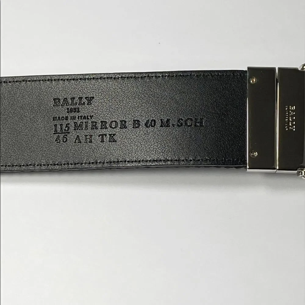 Bally Mirror B Buckle Reversible Belt size 115/46